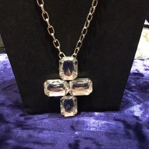 Cross silver necklace